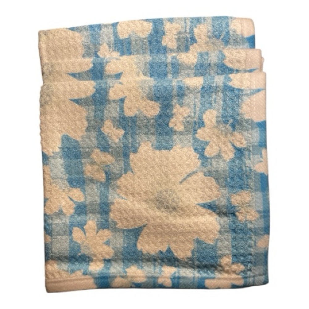 Modern Style Premium Abstract Daisy Print Dishcloth Set of 3 12x12